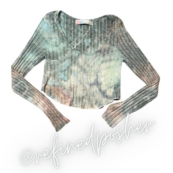 Free People Beach Sun Shenanigans Set size Small NEW Ivory Tie Dye - Picture 3 of 8